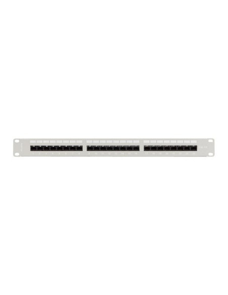 Patch Panel 24 Port 1U 19" Kat.6A Utp Z Organizerem Kablowym Szary Lanberg