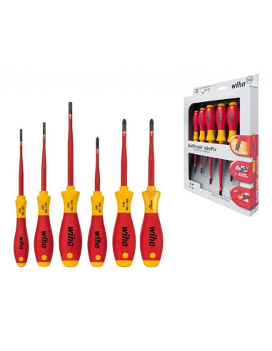 Zestaw Wkrętaków Softfinish Electric Slimfix Płaski, Phillips