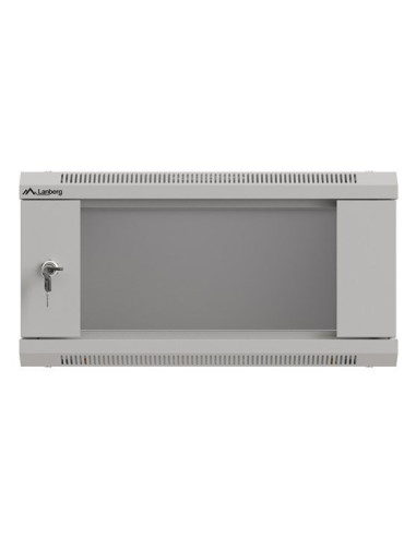 Szafa Instalacyjna Rack Wisząca 19" 4U 540X350 Szara Drzwi Przeszklone Lanberg (Flat Pack)