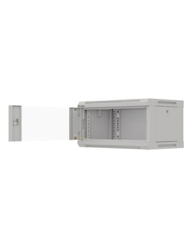 Szafa Instalacyjna Rack Wisząca 19" 4U 540X350 Szara Drzwi Przeszklone Lanberg (Flat Pack)
