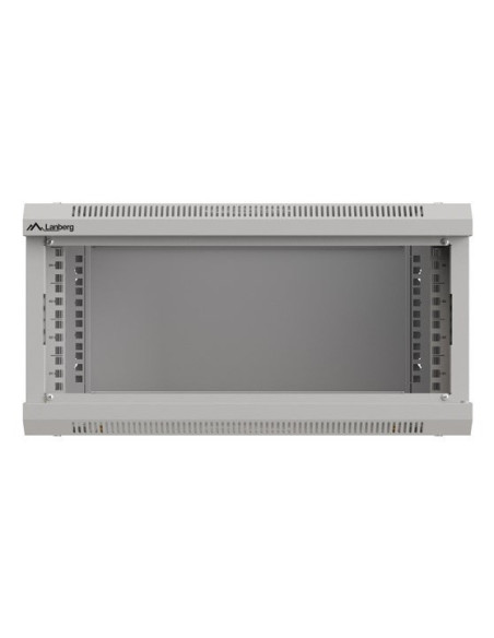 Szafa Instalacyjna Rack Wisząca 19" 4U 540X350 Szara Drzwi Przeszklone Lanberg (Flat Pack)