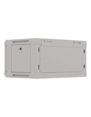 Szafa Instalacyjna Rack Wisząca 19" 4U 540X350 Szara Drzwi Przeszklone Lanberg (Flat Pack)