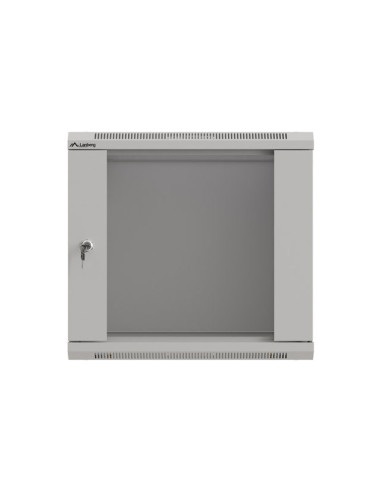 Szafa Instalacyjna Rack Wisząca 19" 9U 540X350 Szara Drzwi Przeszklone Lanberg (Flat Pack)