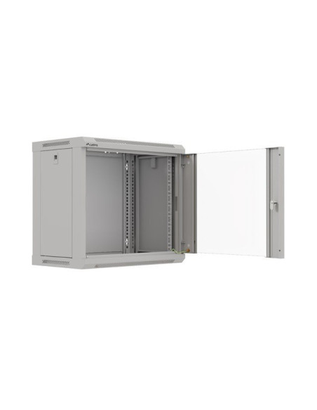 Szafa Instalacyjna Rack Wisząca 19" 9U 540X350 Szara Drzwi Przeszklone Lanberg (Flat Pack)
