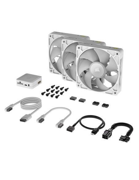 Corsair Icue Link Rx120 Rgb Obudowa Komputera Wentylator 12 Cm Biały 3 Szt.