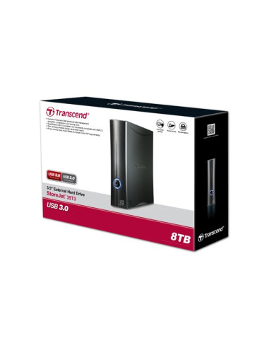Dysk Zewnętrzny Transcend Storejet 8Tb Usb 3.1 Czarny Ts8Tsj35T3