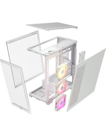 Icue Link 3500X Rgb Tempered Glass Mid-Tower, White