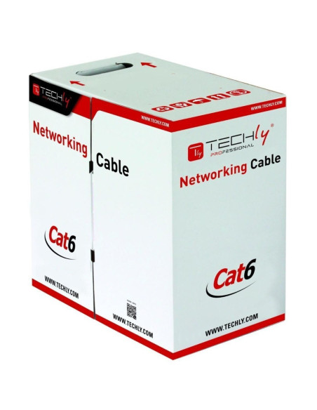 Techly Itp9-Ris-0305 Kabel Sieciowy Szary 305 M Cat6 S/Ftp (S-Stp)