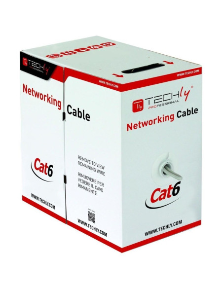 Techly Itp9-Ris-0305 Kabel Sieciowy Szary 305 M Cat6 S/Ftp (S-Stp)