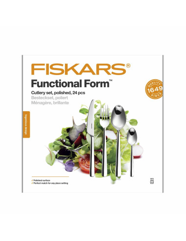 Fiskars Zestaw Sztućców Błyszczące Functional Form 24 Szt.