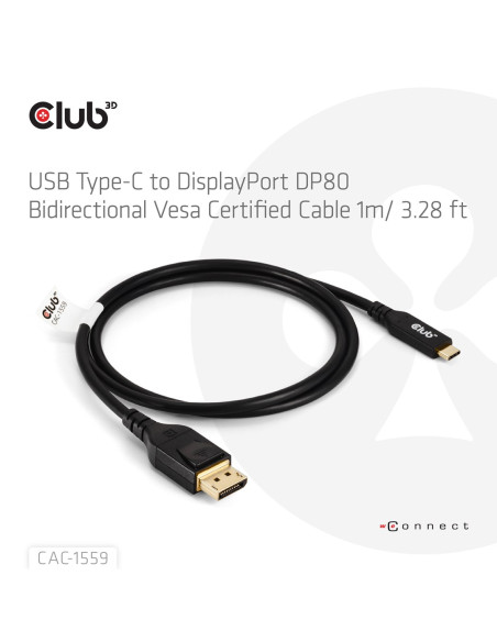 Kabel Usb-C To Dp 1M/M/M Cac-1559 Club3D