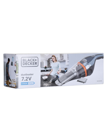 Black & Decker Nvc220Wbc Odkurzacz Przenośny Niebieski, Chrom Bez Worka