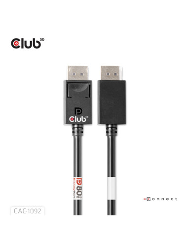 Club3D Cac-1092 Kabel Displayport 1,6 M Czarny