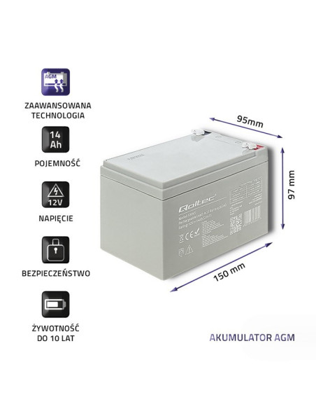 Akumulator Bezobsługowy Qoltec 53045