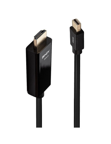 Lindy 36928 Adapter Kablowy 3 M Mini Displayport Hdmi Typu A (Standard) Czarny