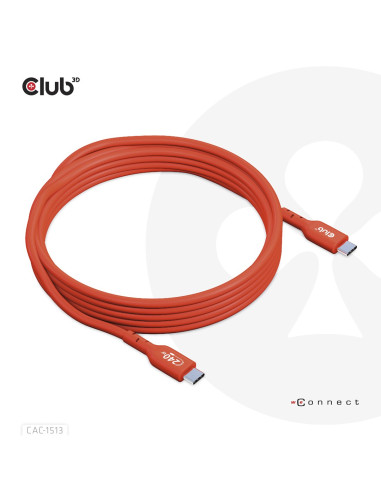 Club3D Cac-1513 Kabel Usb Usb 2.0 3 M Usb C Pomarańczowy