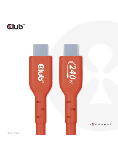 Club3D Cac-1513 Kabel Usb Usb 2.0 3 M Usb C Pomarańczowy