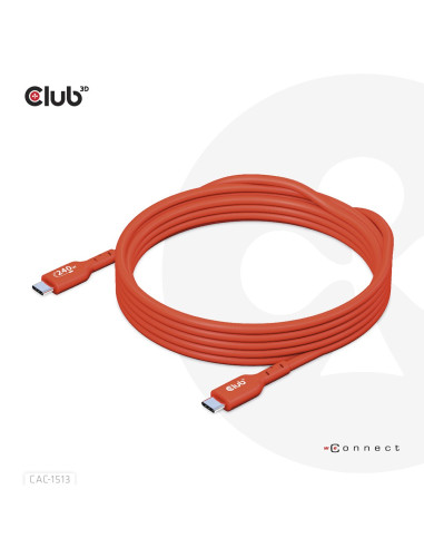 Club3D Cac-1513 Kabel Usb Usb 2.0 3 M Usb C Pomarańczowy