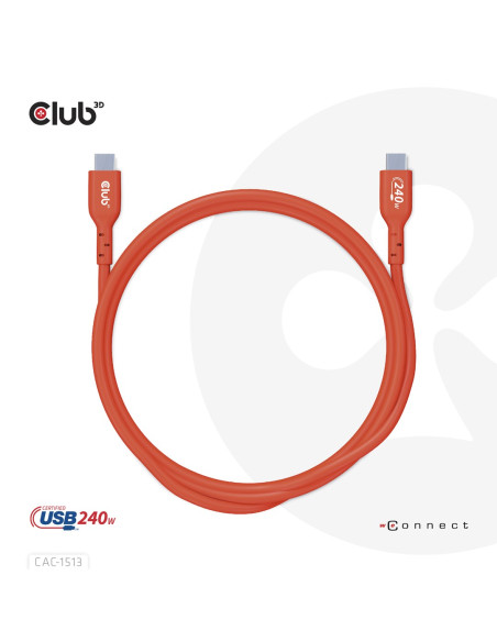 Club3D Cac-1513 Kabel Usb Usb 2.0 3 M Usb C Pomarańczowy
