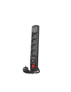 Listwa Przeciwprzepięciowa Acar F4 Usb A+C (Szybka Ładowarka) 3M   Czarny