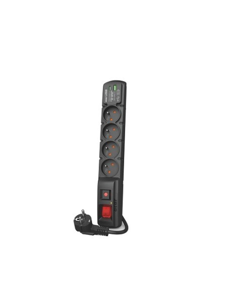 Listwa Przeciwprzepięciowa Acar F4 Usb A+C (Szybka Ładowarka) 3M   Czarny
