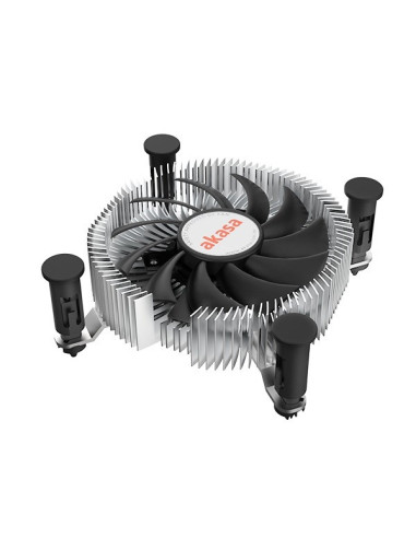 Akasa Ak-Cc6601Ep01 System Chłodzenia Komputerów Procesor Radiator 7,5 Cm Aluminium, Czarny 1 Szt.