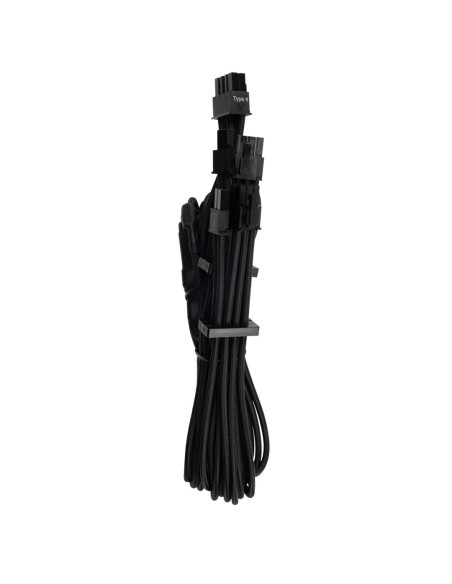 Kabel Pcie Corsair Premium Sleeved Dual Cable Type 4 Gen 4, Y-Cable - Juodas