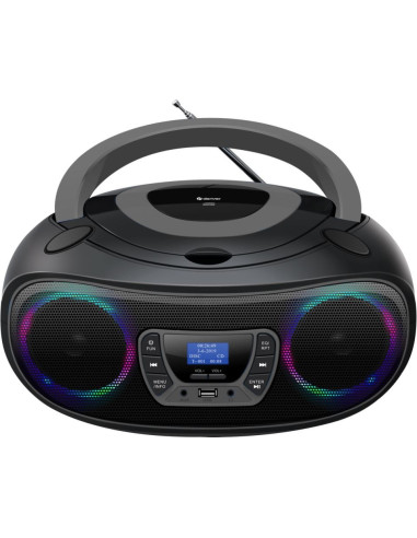 Radio Cd Denver Tdb-212Gr, Dab+, Dab, Fm, Aux, Usb, Bluetooth, Cd, Black, Grey