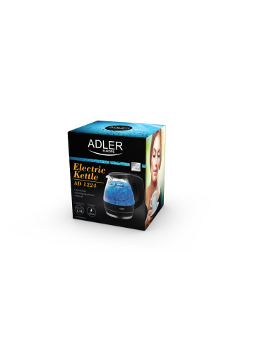 Adler Ad 1224 Czajnik Elektryczny 1,5 L Czarny, Przezroczysty 2000 W