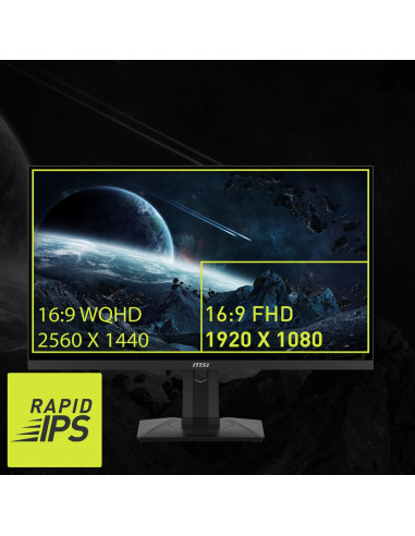 Msi Mag 274Qrfde Qd E2 Monitor Komputerowy 68,6 Cm (27") 2560 X 1440 Px Wide Quad Hd Lcd Czarny