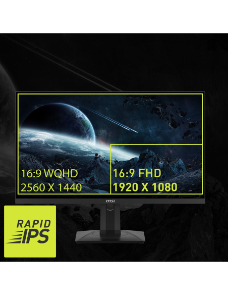 Msi Mag 274Qrfde Qd E2 Monitor Komputerowy 68,6 Cm (27") 2560 X 1440 Px Wide Quad Hd Lcd Czarny