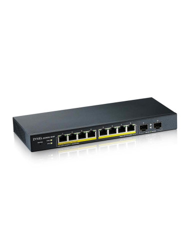 Zyxel Gs1900-10Hp Zarządzany L2 Gigabit Ethernet (10/100/1000) Obsługa Poe Czarny