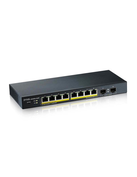 Zyxel Gs1900-10Hp Zarządzany L2 Gigabit Ethernet (10/100/1000) Obsługa Poe Czarny
