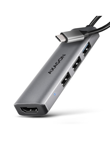 Axagon Hmc-H3A Stacja Dokująca Przewodowa Usb 3.2 Gen 1 (3.1 Gen 1) Type-C Srebrny