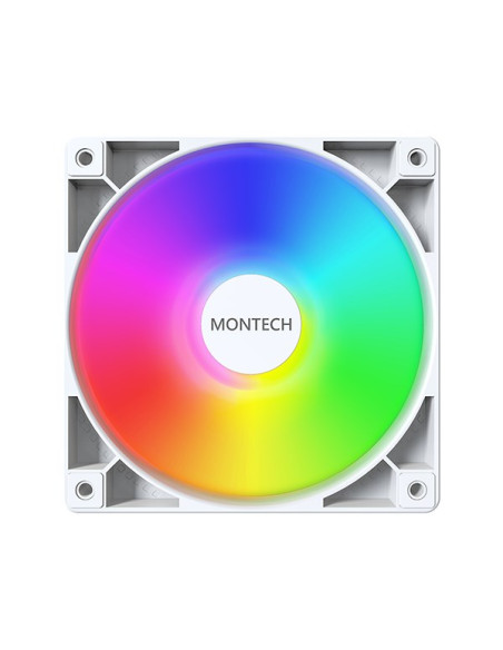 Wentylator Montech Gf120 Pwm Argb, 3 Szt. - 120Mm, Biały