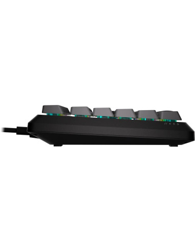 Klawiatura Do Gier Corsair Gaming K55 Core Rgb, Pełnowymiarowa (100%), Gumowa Kopułka - Szara, Iso (De)