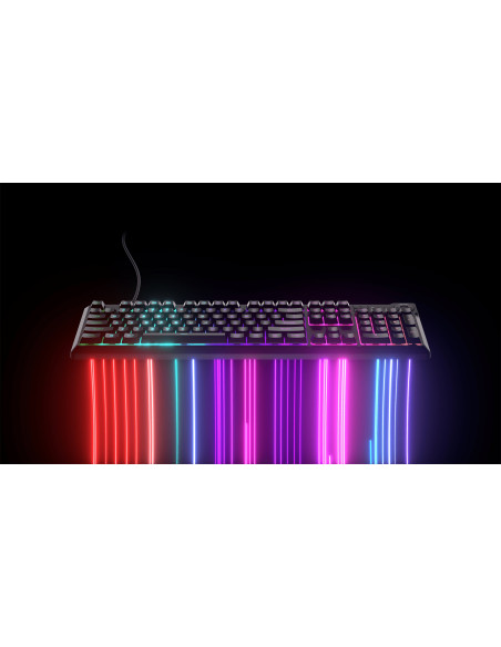 Klawiatura Do Gier Corsair Gaming K55 Core Rgb, Pełnowymiarowa (100%), Gumowa Kopułka - Szara, Iso (De)