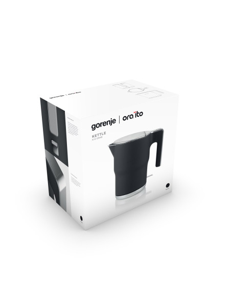 Czajnik Elektryczny Gorenje K15Orab, 2400 W, 1.5 L, Stal Nierdzewna, Czarny, Obracana Podstawa 360°