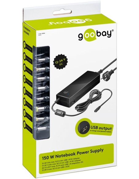 Zasilacz Do Laptopa Goobay 150 W, 8.5 A, 24 V (55004)