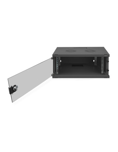 Szafa Sieciowa Wisząca 19" 4U, Soho 241 X 540 X 400 Mm, Drzwi Szyba, Czarny, Niezłożona, 60Kg