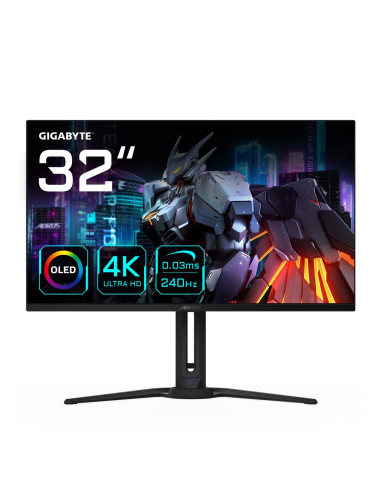 Gigabyte Fo32U2 Monitor Komputerowy 80 Cm (31.5") 3840 X 2160 Px 4K Ultra Hd Oled Czarny