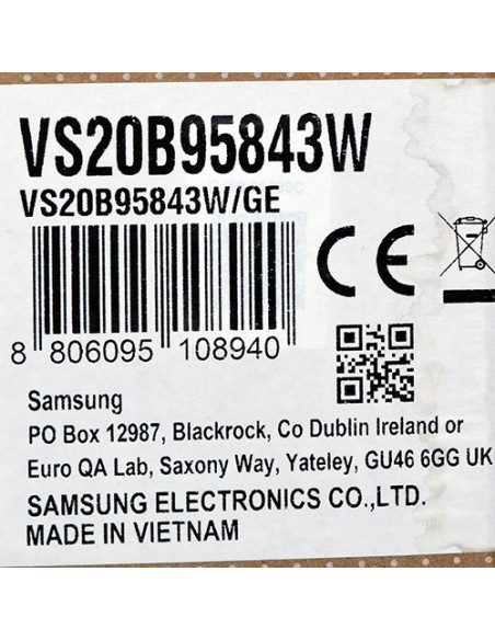 Odkurzacz Pionowy Samsung Bespoke Jet Plus Complete Vs20B95843W/Ge
