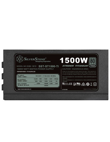 Silverstone St1500-Ti Moduł Zasilaczy 1500 W 20+4 Pin Atx Atx Czarny