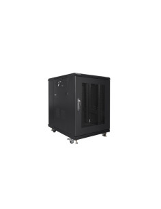 Lanberg Szafa Stojąca Rack 19" 15U 600X800 Drzwi Perforowane Czarna (Flat Pack) Ff01-6815-23B