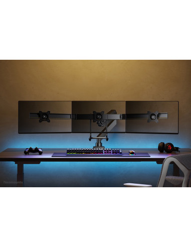 Neomounts Nm-D775Dx3Black Uchwyt / Stojak Do Monitorów 68,6 Cm (27") Biurko Czarny