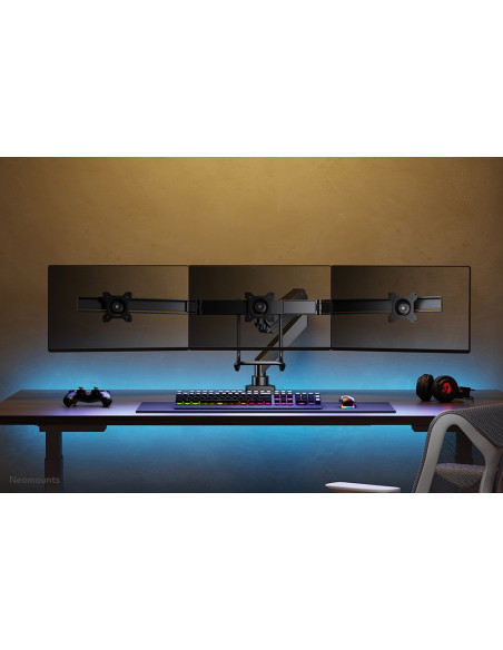 Neomounts Nm-D775Dx3Black Uchwyt / Stojak Do Monitorów 68,6 Cm (27") Biurko Czarny