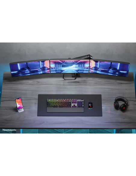 Neomounts Nm-D775Dx3Black Uchwyt / Stojak Do Monitorów 68,6 Cm (27") Biurko Czarny
