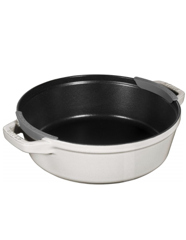 Zestaw 3 Naczyń Żeliwnych Z Pokrywką Staub 40508-388-0 - Biała Trufla 24 Cm
