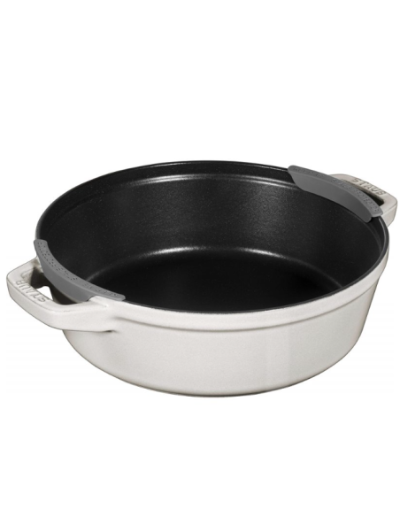 Zestaw 3 Naczyń Żeliwnych Z Pokrywką Staub 40508-388-0 - Biała Trufla 24 Cm