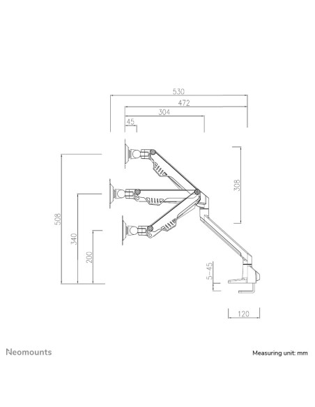 Uchwyt Biurkowy Do Monitora 10-32" Fpma-D750Dwhite2 Neomounts